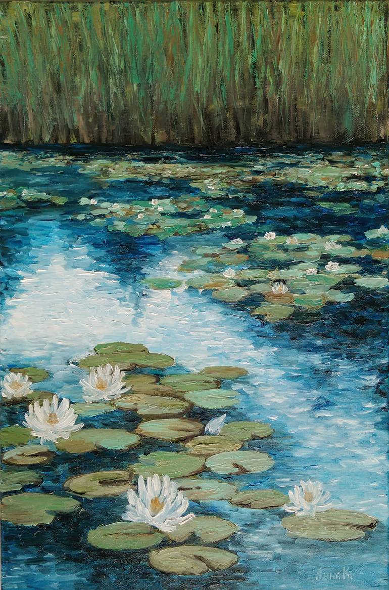 Overgrown pond Painting by Anna Kaplaukhova Saatchi Art