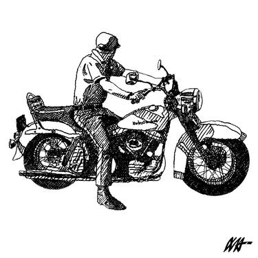 Print of Conceptual Motorbike Digital by Christian Steagall-Condé