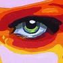 Eye details with colorfull strokes