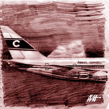 Original Conceptual Airplane Drawings by Christian Steagall-Condé