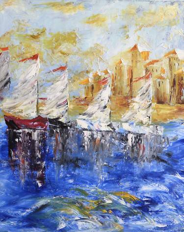 Print of Ship Paintings by Tati Davydova