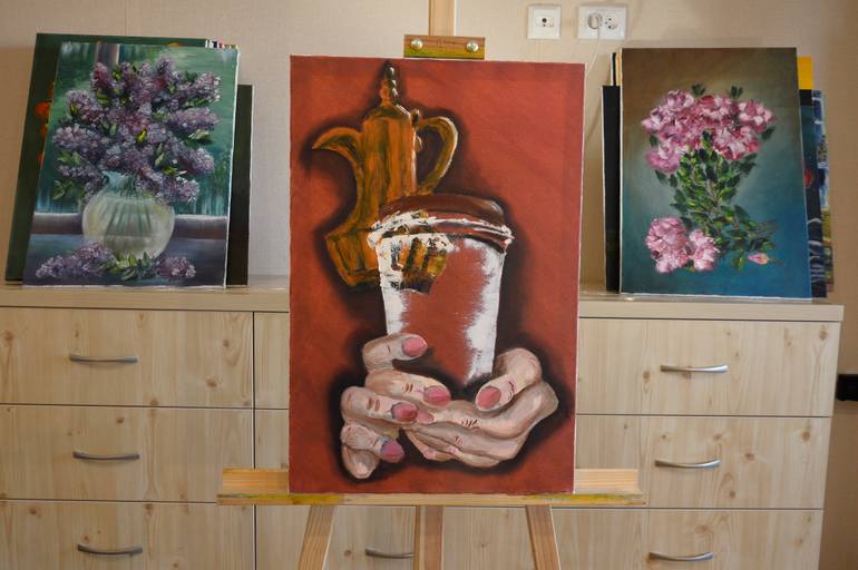 Original Abstract Food & Drink Painting by Tati Davydova