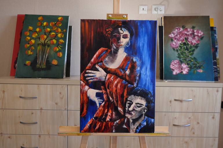 Original Abstract Love Painting by Tati Davydova