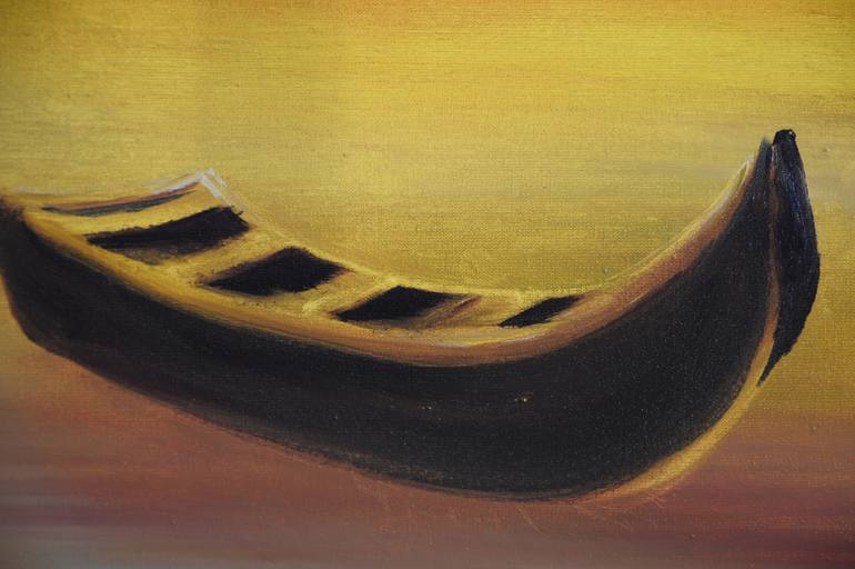 Original Abstract Ship Painting by Tati Davydova