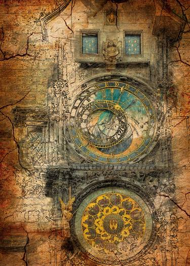 Print of Time Collage by Tati Davydova