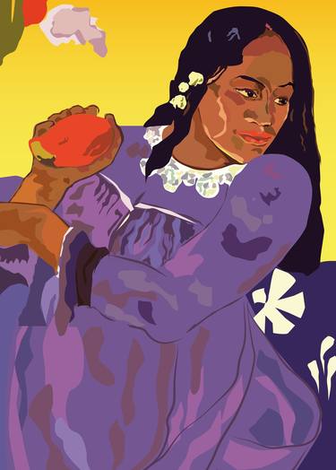 Woman with Mango, Based on Paul Gauguin thumb