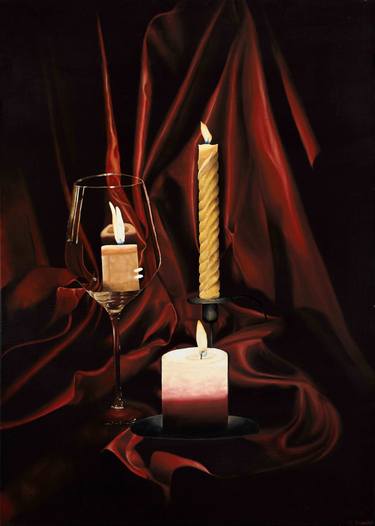 Candle with Glass Full Size Print - Limited Edition of 50 thumb