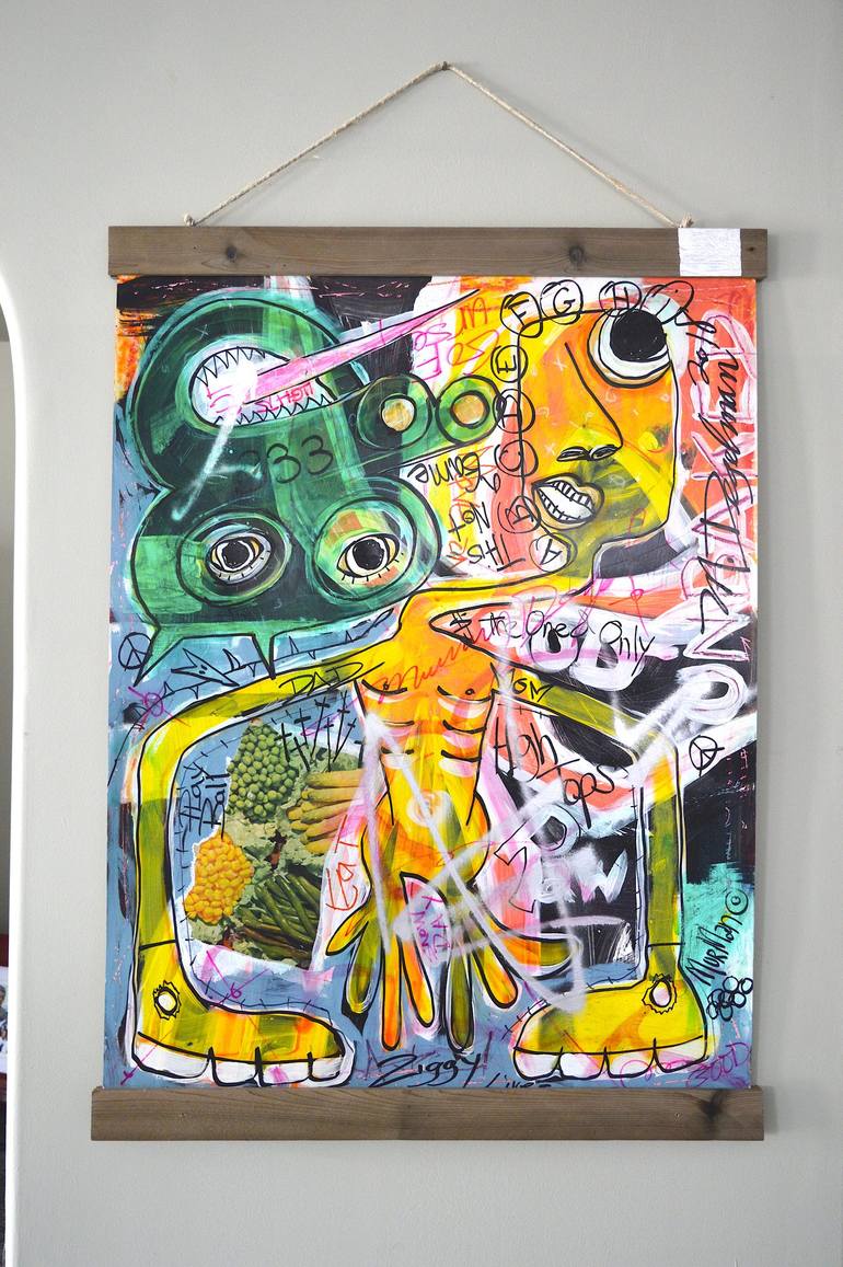 Original Street Art Graffiti Painting by Murray Degelman