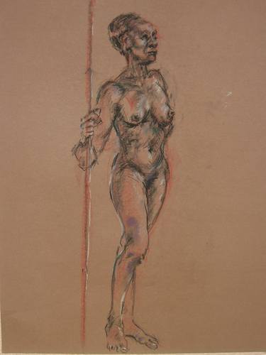 Original Figurative Women Drawings by Annette Bentley