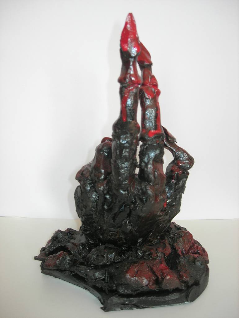 Original Gothic Mortality Sculpture by Annette Bentley