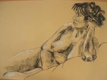Original Figurative Nude Drawings by Annette Bentley