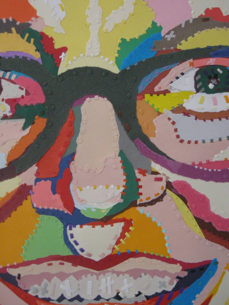 Original Contemporary People Collage by Leopoldo Sosa