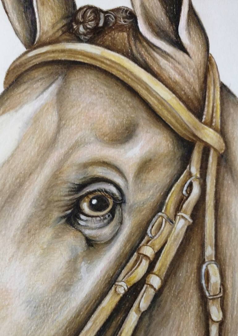 Original Figurative Horse Drawing by Fabio Meneghella