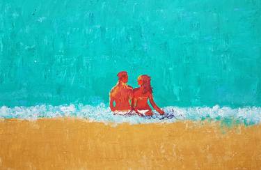 Original Beach Painting by Biswajit Majumder