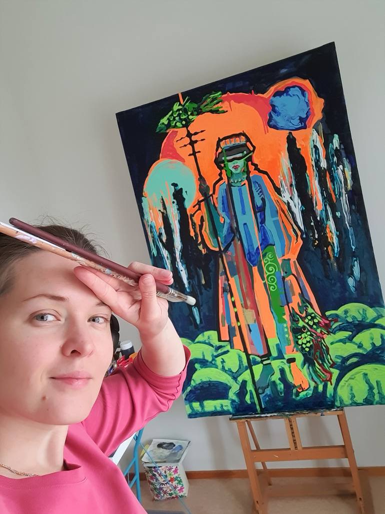 Original Abstract Women Painting by Tanja Art