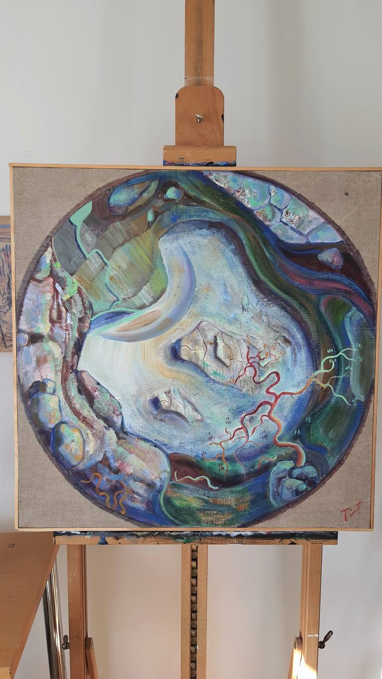 Original Abstract Landscape Painting by Tanja Art
