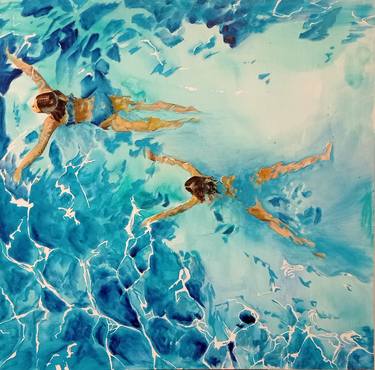 Original Figurative Water Paintings by Maude Ovize