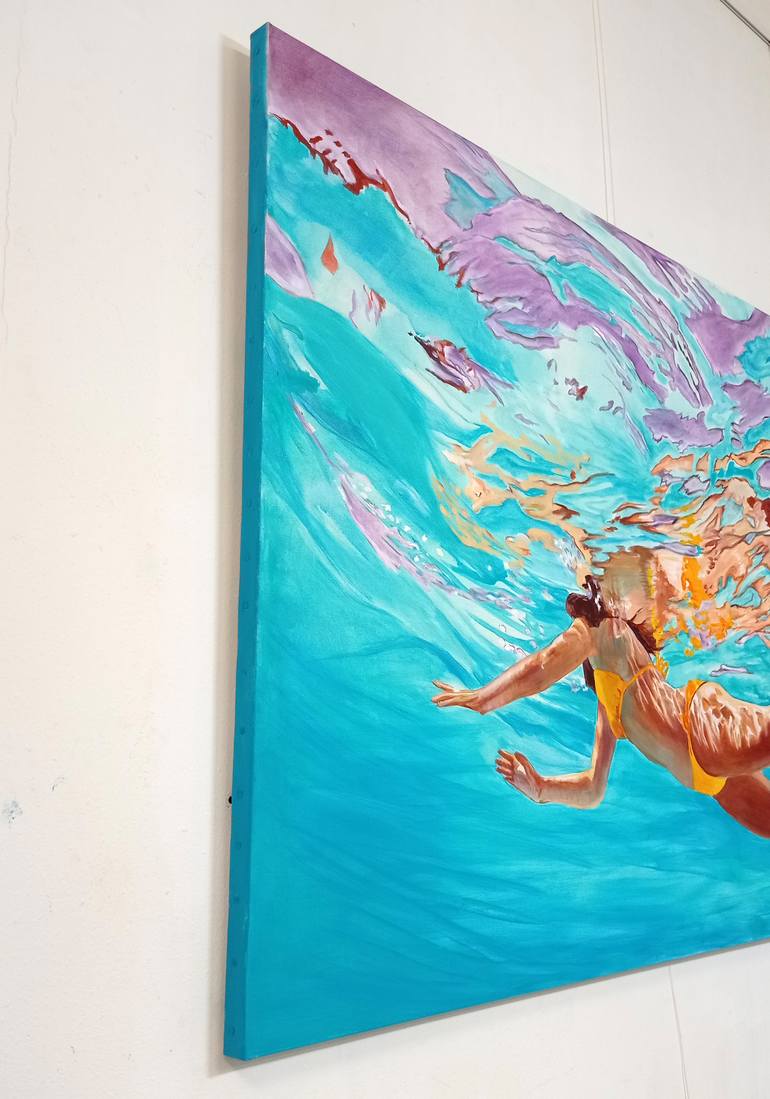 Original Contemporary Water Painting by Maude Ovize