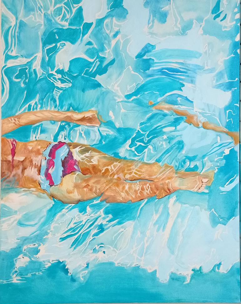 Original Figurative Water Painting by Maude Ovize