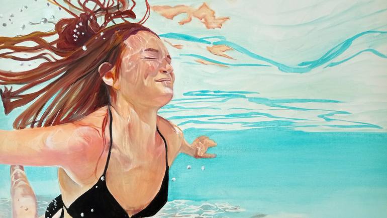 Original Figurative Water Painting by Maude Ovize