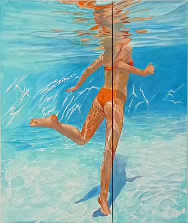 Original Figurative Water Paintings by Maude Ovize