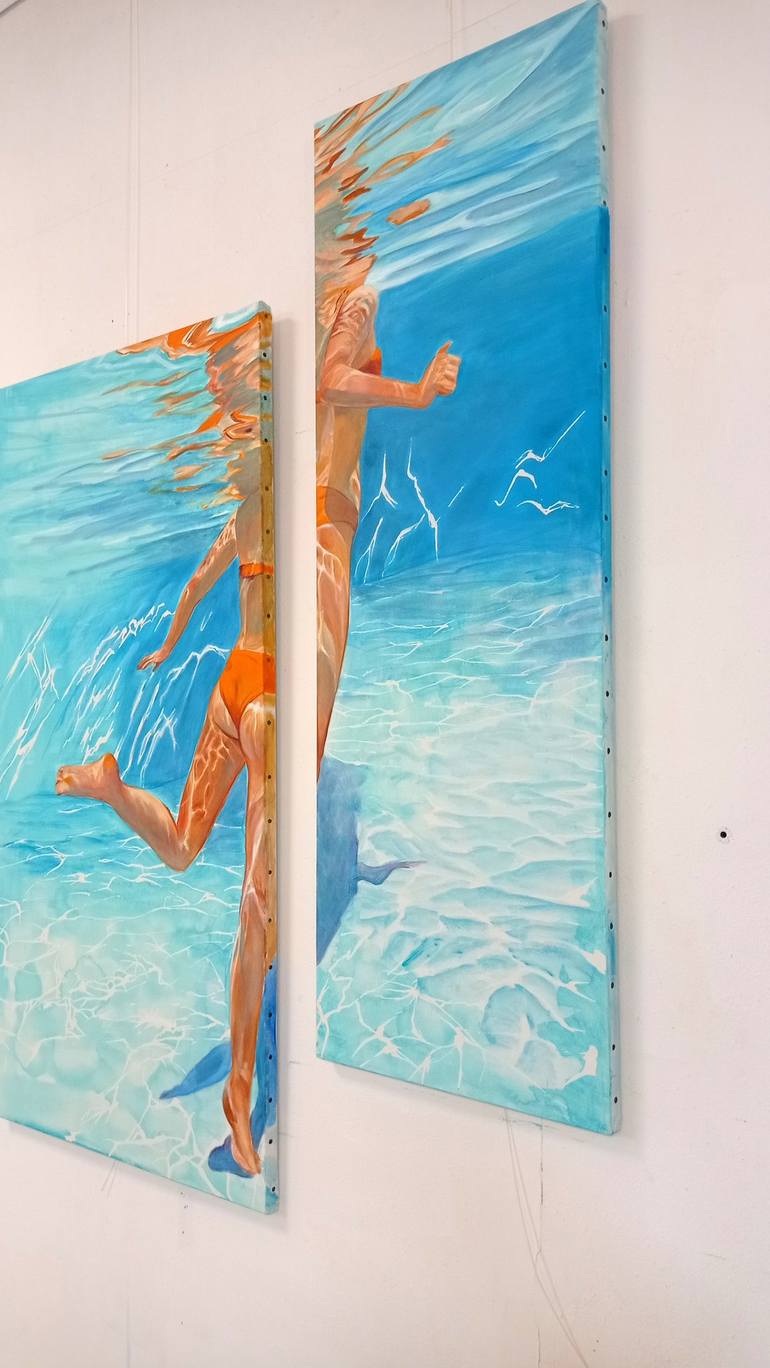 Original Figurative Water Painting by Maude Ovize