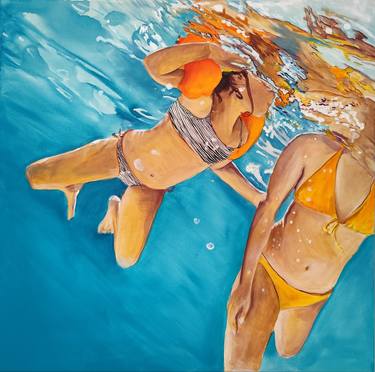 Original Figurative Water Paintings by Maude Ovize