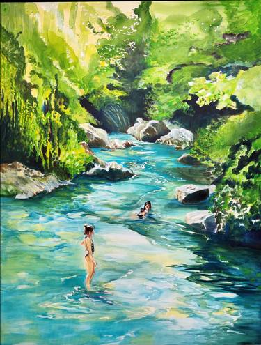 Original Figurative Children Painting by Maude Ovize