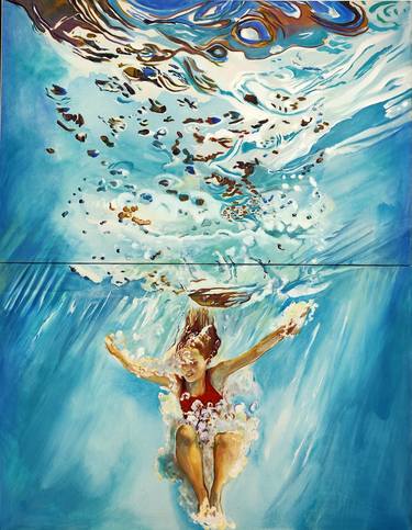 Original Figurative Water Painting by Maude Ovize