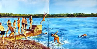 Original Figurative Water Painting by Maude Ovize