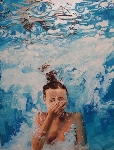 Print of Figurative Water Paintings by Maude Ovize