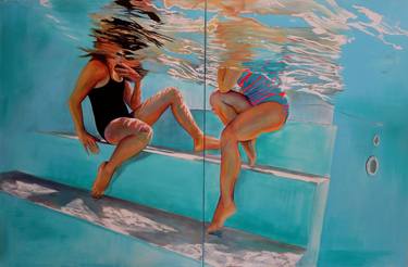 Print of Figurative Water Paintings by Maude Ovize