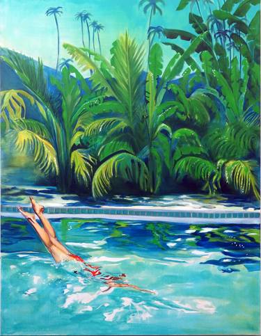 Print of Figurative Water Paintings by Maude Ovize
