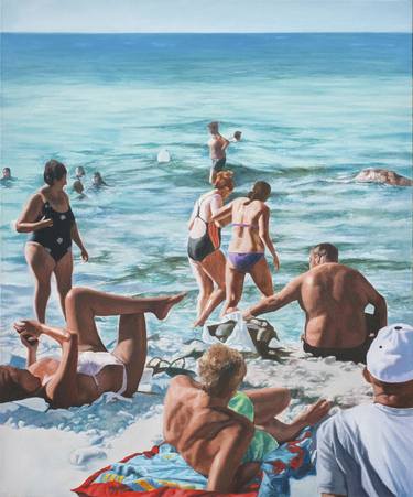 Print of Realism Beach Paintings by Jaehyung Um