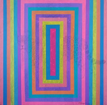 Original Abstract Geometric Paintings by Fabio Borges