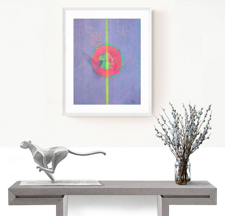 Original Abstract Geometric Painting by Fabio Borges