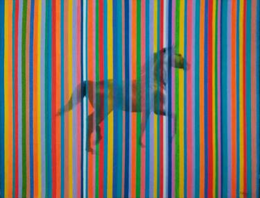 HORSE BEHIND COLORED STRIPES thumb