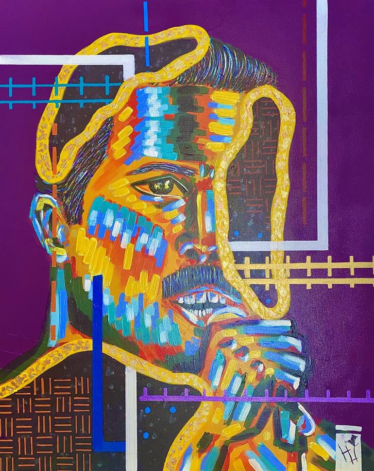 Mercury Bionic Painting by Hector Urdaneta | Saatchi Art