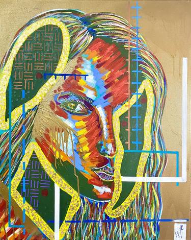 Original Abstract Expressionism Portrait Paintings by Hector Urdaneta