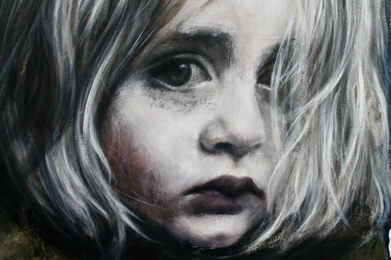 Original Portraiture Children Painting by Federica Belloli