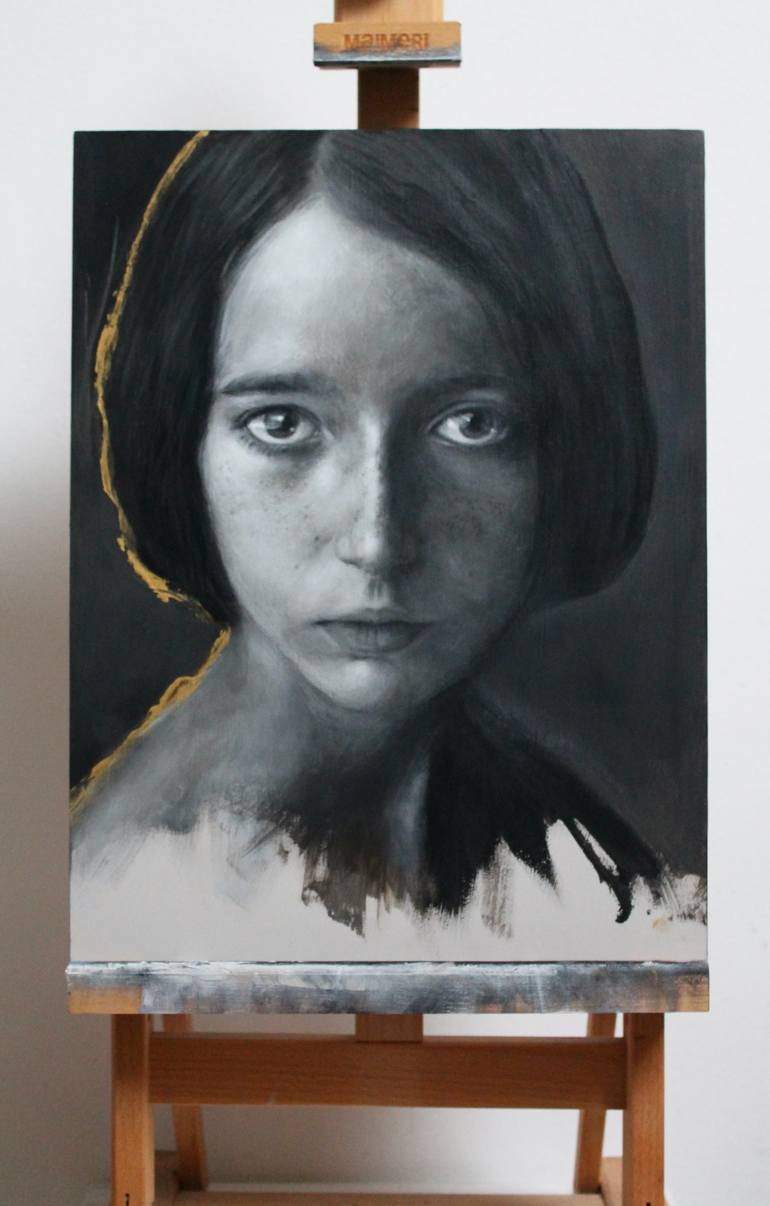 Original Black & White Women Painting by Federica Belloli