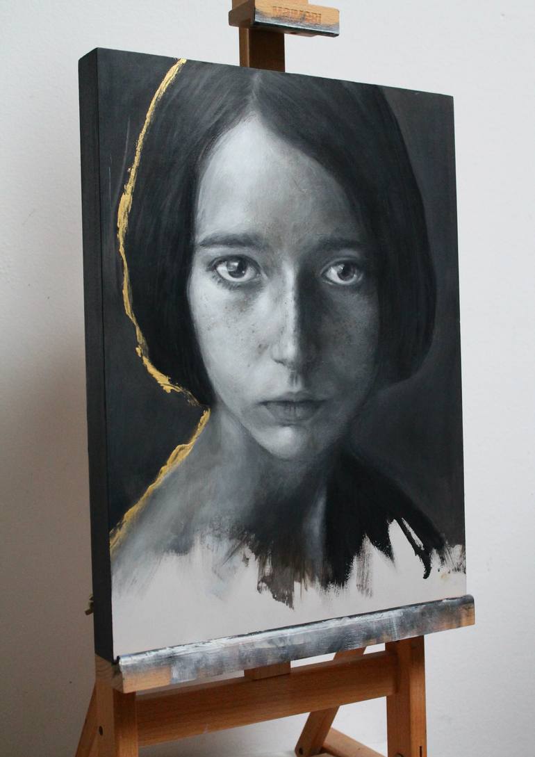 Original Black & White Women Painting by Federica Belloli