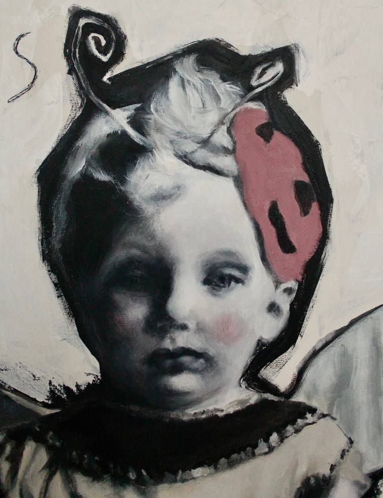 Original Expressionism Children Painting by Federica Belloli