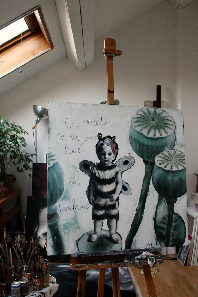 Original Expressionism Children Painting by Federica Belloli