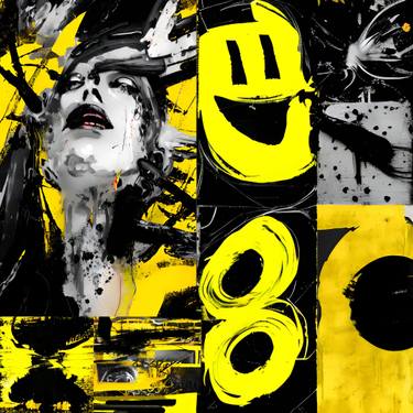 Original Abstract Expressionism Abstract Digital by Katrina Garcia