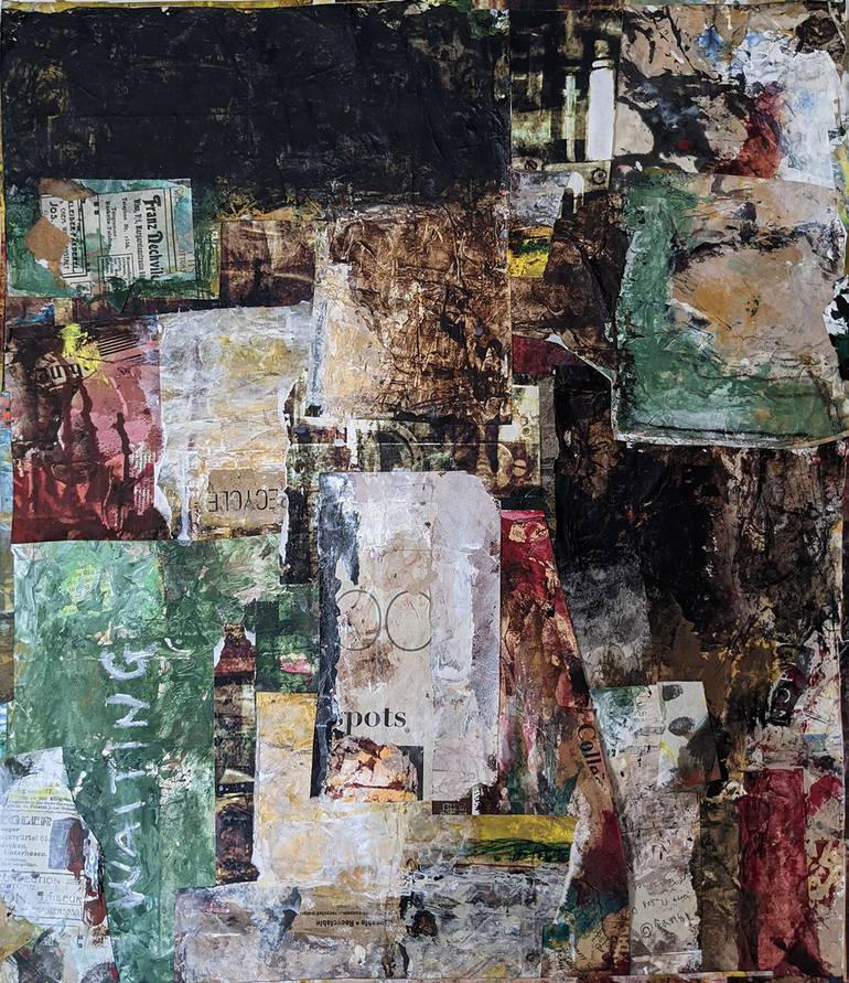 Memory of the townscape Collage by Akemi Kodama | Saatchi Art