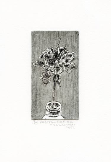Still life #1, small flower in a bottle thumb