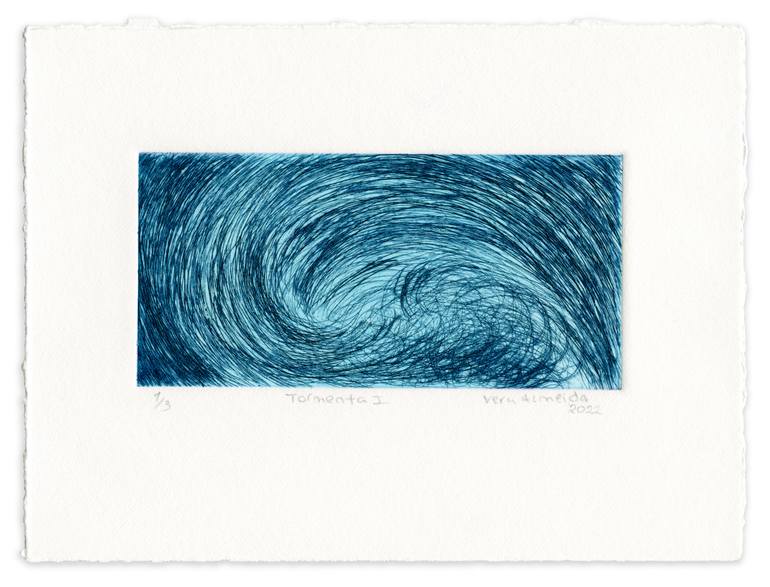 Original Conceptual Seascape Printmaking by Vera Almeida
