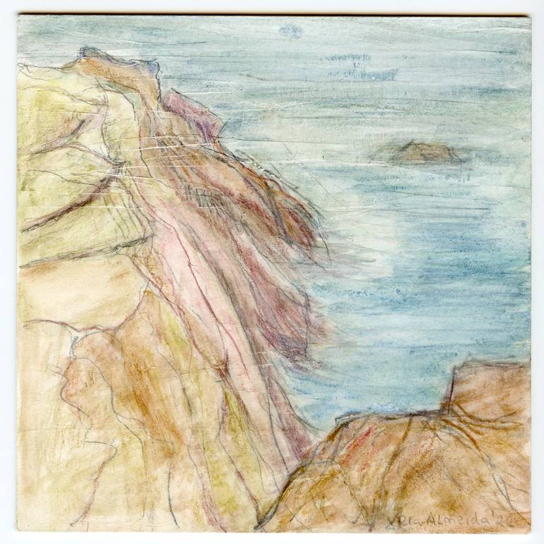 Original Seascape Drawing by Vera Almeida