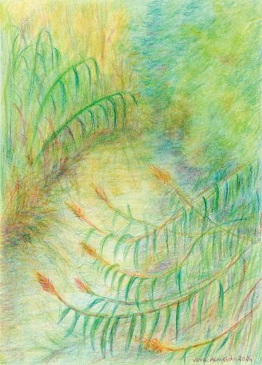 Original Impressionism Landscape Drawing by Vera Almeida